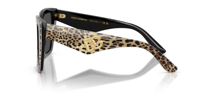 GAFAS 0DG4438 316387 - Leopardo marrón sobre negro