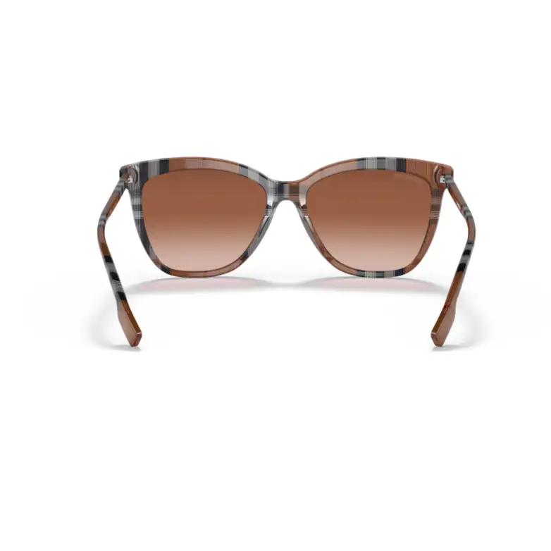 Gafas de sol Burberry clásicas y modernas en fondo blanco