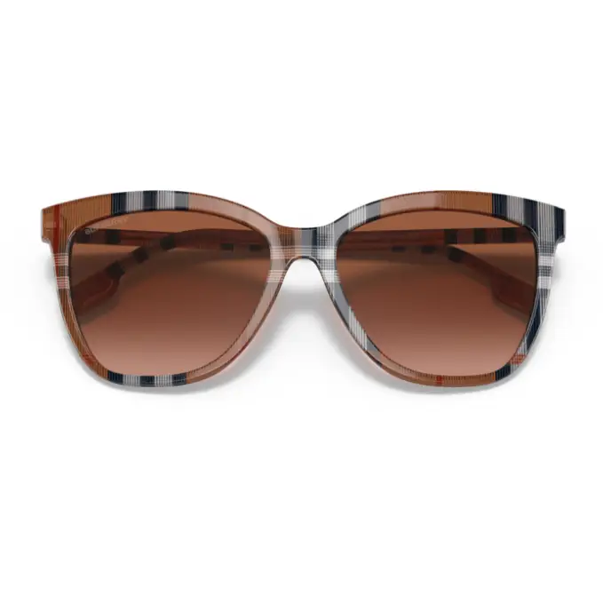 Gafas de sol Burberry sobre superficie blanca