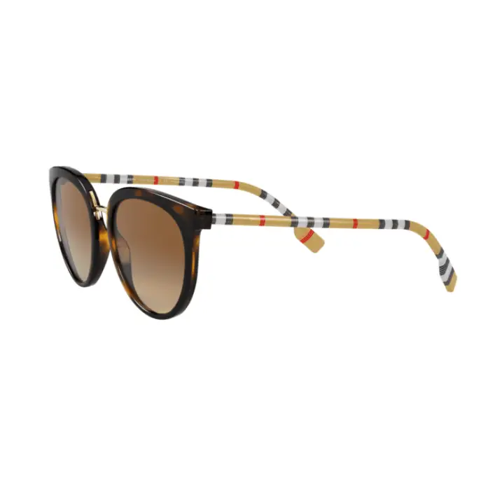 Gafas de sol Burberry 0BE con detalle a cuadros y lentes marrones