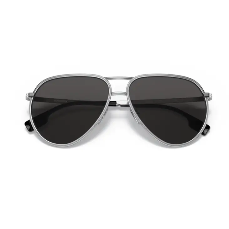 Gafas de sol estilo aviador en plata Burberry