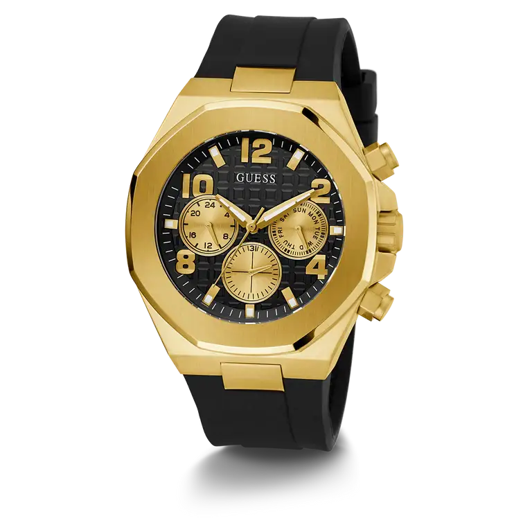 Reloj dorado guess sale