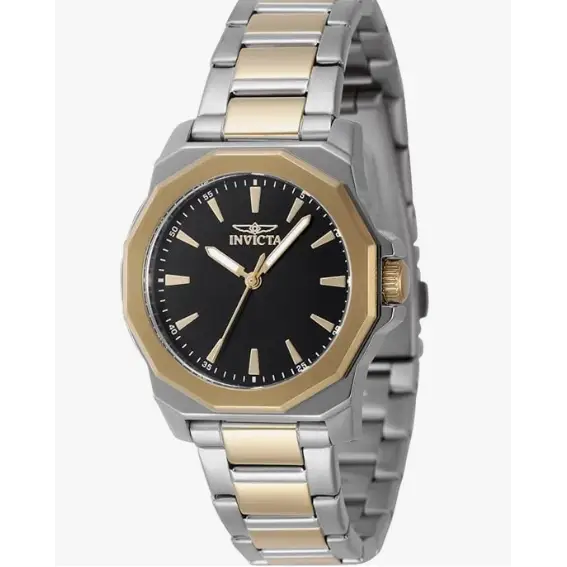 Invicta 47338 Reloj de mujer multicolor con movimiento de cuarzo oro acero pulsera - Relojes
