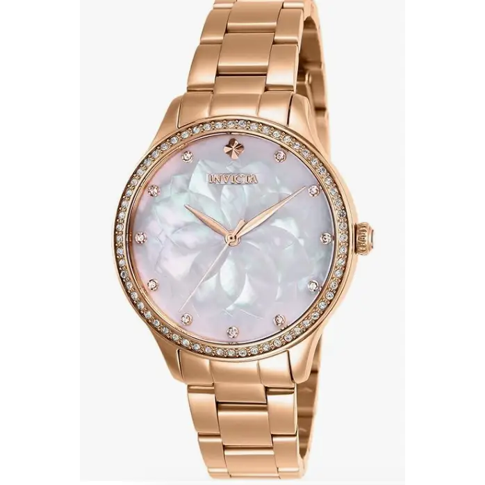 Invicta Reloj Lady Wildflower de cuarzo oro rosa 28057 - Relojes