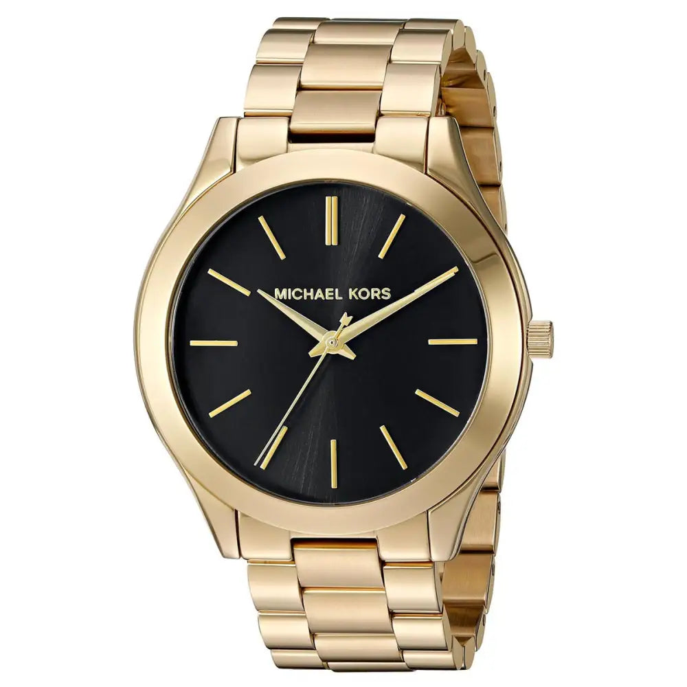 Reloj Michael Kors Oro Negro MK8621 Esfera Negra y Tono Oro Amarillo MWHITE.COM.CO