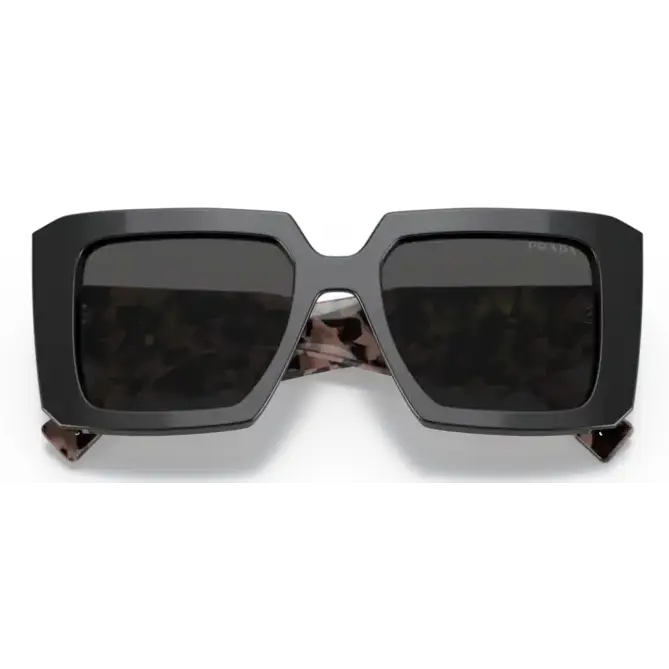 Gafas de sol Prada 23YS 1AB5S0 con marco de madera y lentes negros