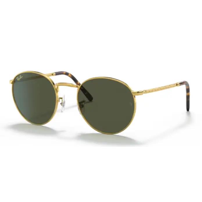 Gafas de Sol Ray Ban Round Doradas Tamanos Variados Almohadillas Nasales MWHITE.COM.CO