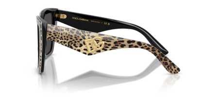 GAFAS 0DG4438 316387 - Leopardo marrón sobre negro