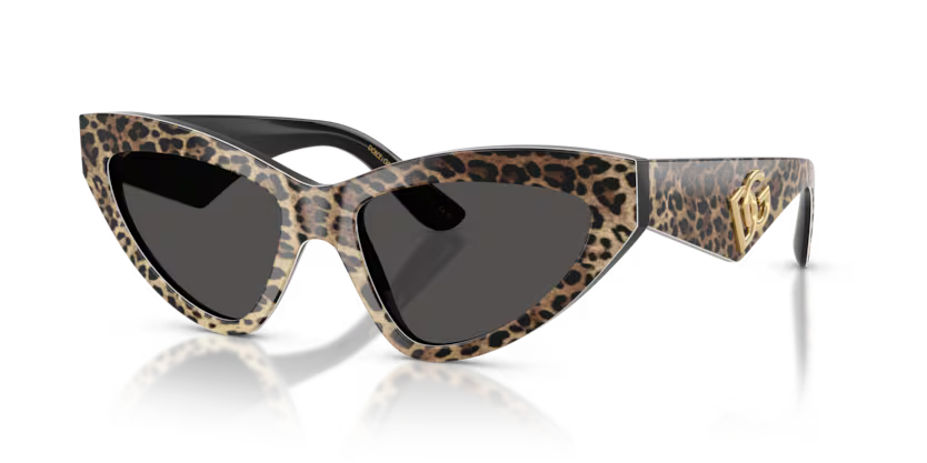 GAFAS 0DG4439 316387 - Leopardo marrón sobre negro