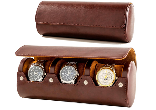 Estuche Reloj en Cuero 3 Puestos