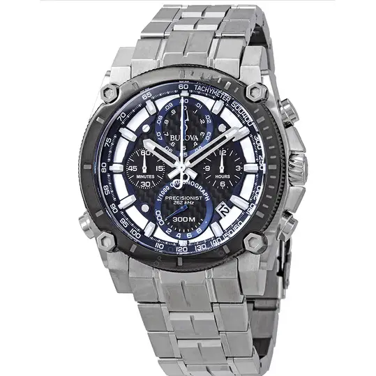 BULOVA-cronógrafo de acero Precisionis t98B316 - MWHITE.COM.CO