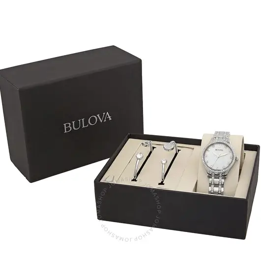 BULOVA-Juego de reloj y brazalete para mujer 96X145 - MWHITE.COM.CO