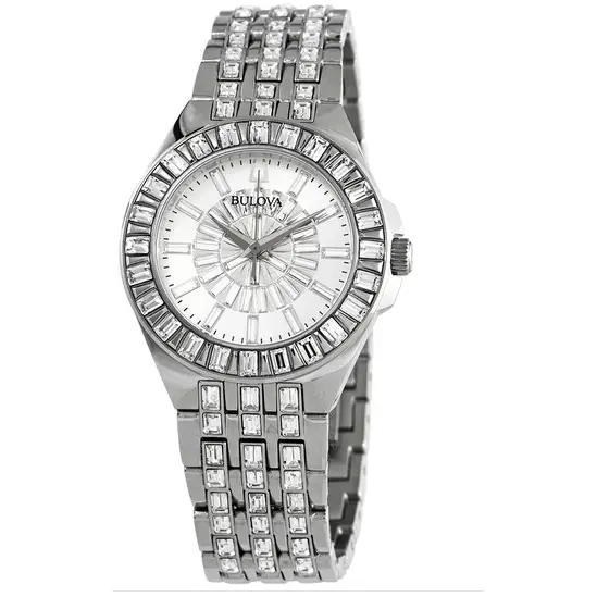 BULOVA Plateado con cristales -96L278 - MWHITE.COM.CO