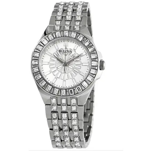 BULOVA Plateado con cristales -96L278 - MWHITE.COM.CO