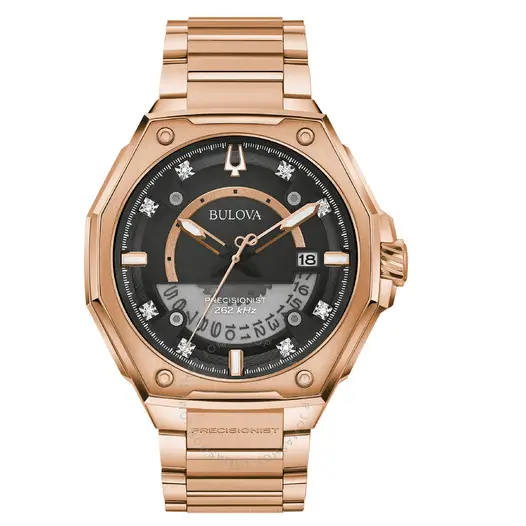 BULOVA-Precisionist X de cuarzo con diamantes 97D129 - MWHITE.COM.CO