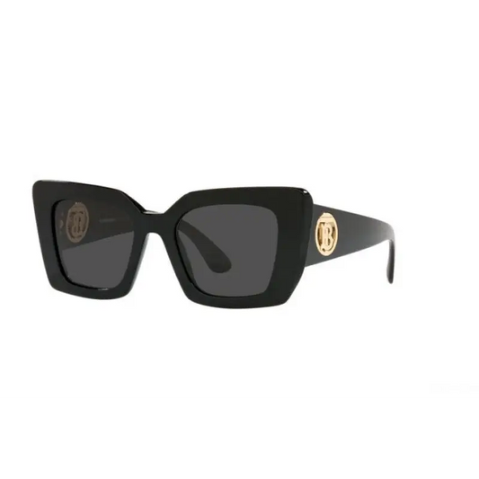 Gafas de sol BURBERRY 0BE 4344 con logotipo dorado en negro - SEO-friendly alt text