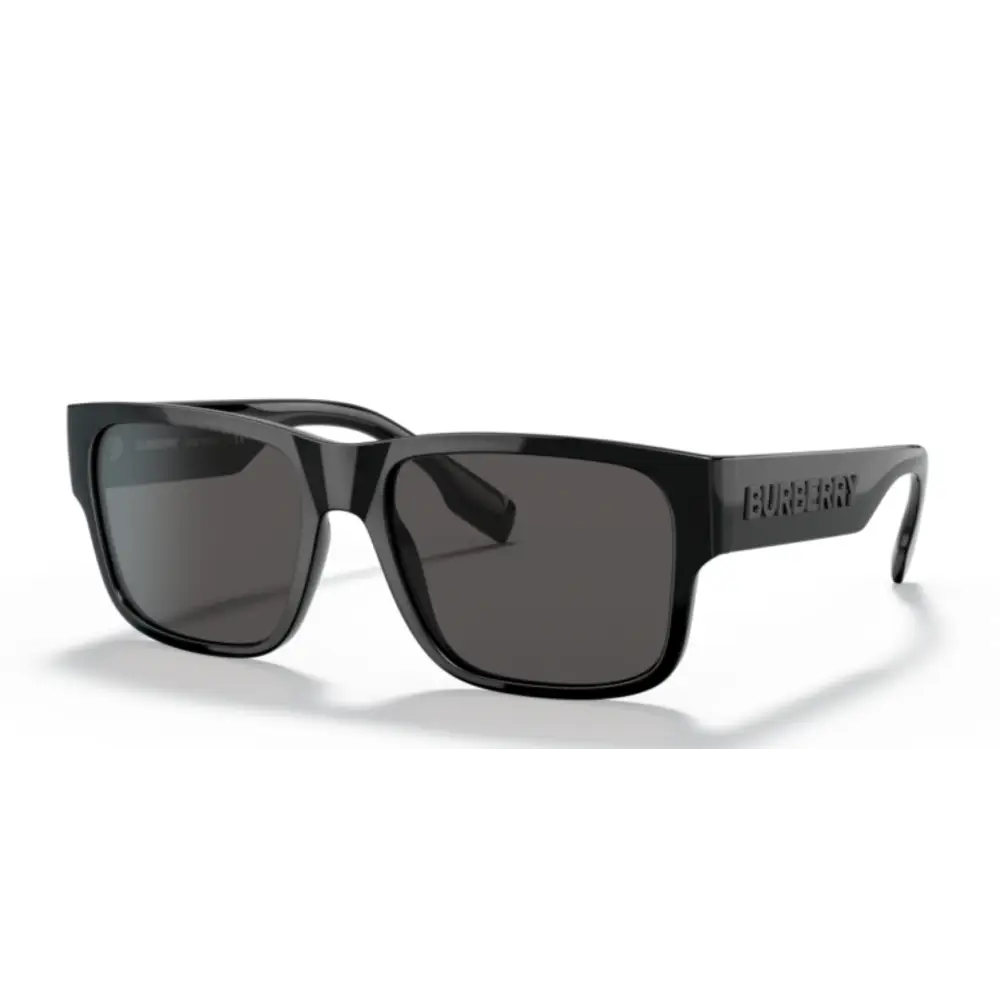 Gafas de sol negras con lentes negros - Burberry 0BE 4358 300187