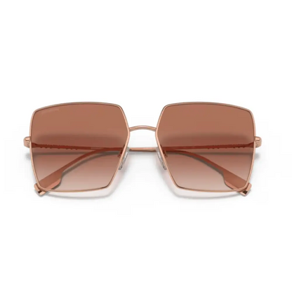 Gafas de sol cuadradas en oro rosa de Burberry - Diseño clásico y moderno