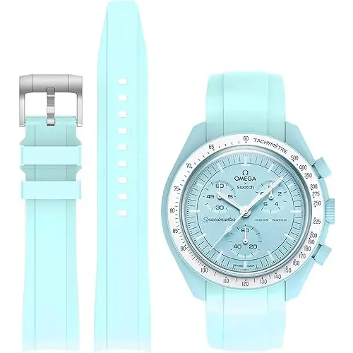 Swatch x Omega Manilla silicona - Baby blue - Relojes