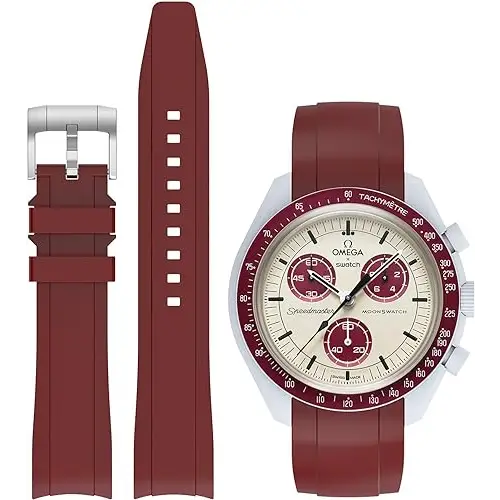 Swatch x Omega Manilla silicona - Wine red - Relojes