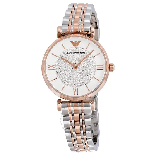 EMPORIO ARMANI White Crystal Pave AR1926 - MWHITE.COM.CO