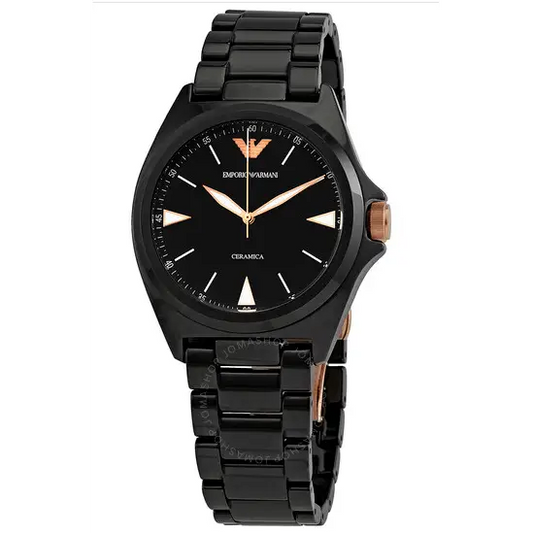 EMPORIO ARMANI Nicola esfera negra AR70003 - MWHITE.COM.CO