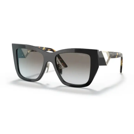 Gafas Prada 21YS 1AB0A7 con montura negra y lentes gris degradé